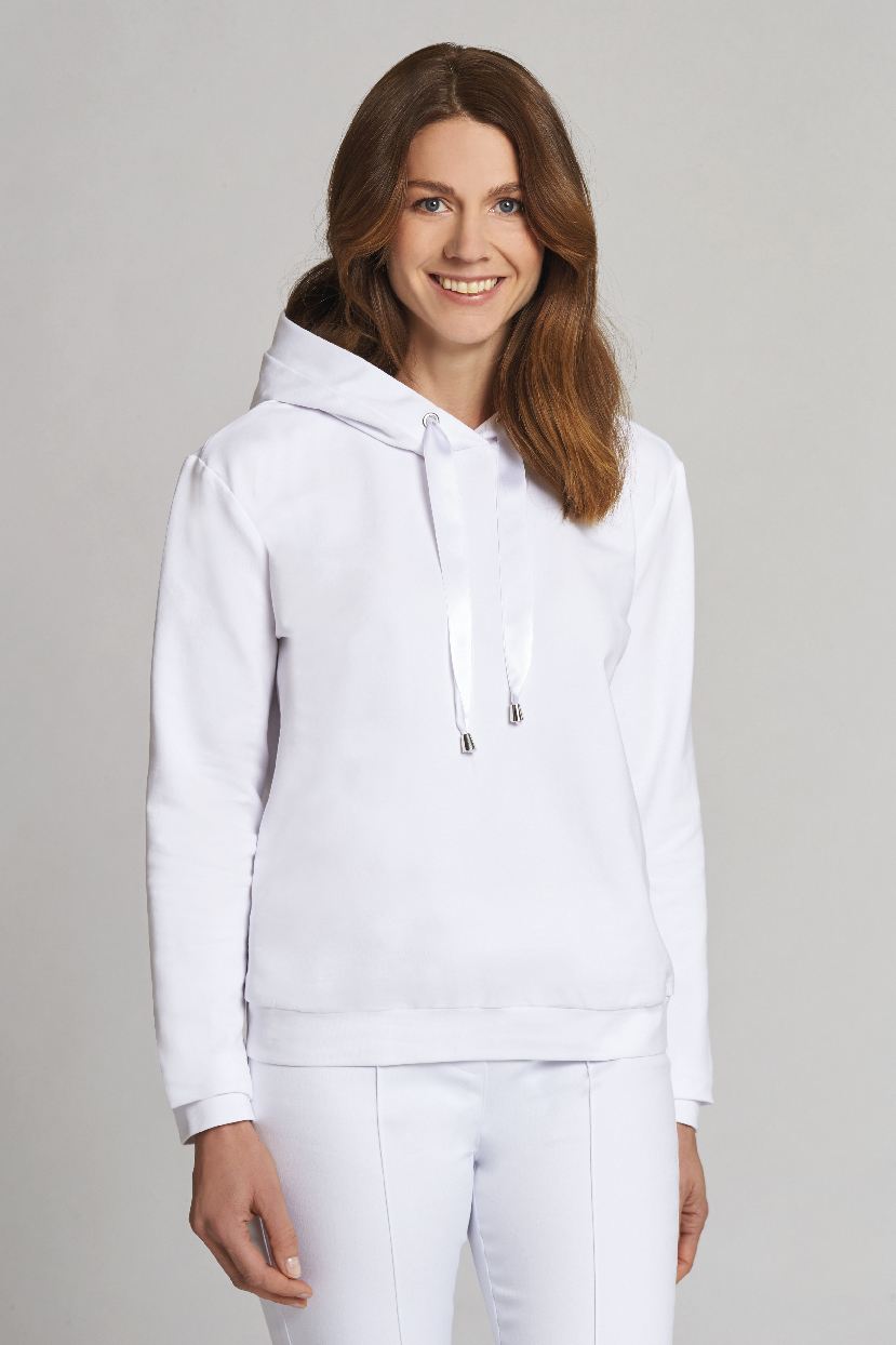 Damen Sweatshirt Leiber mit Kapuze 08/1363, Mischgewebe, langarm