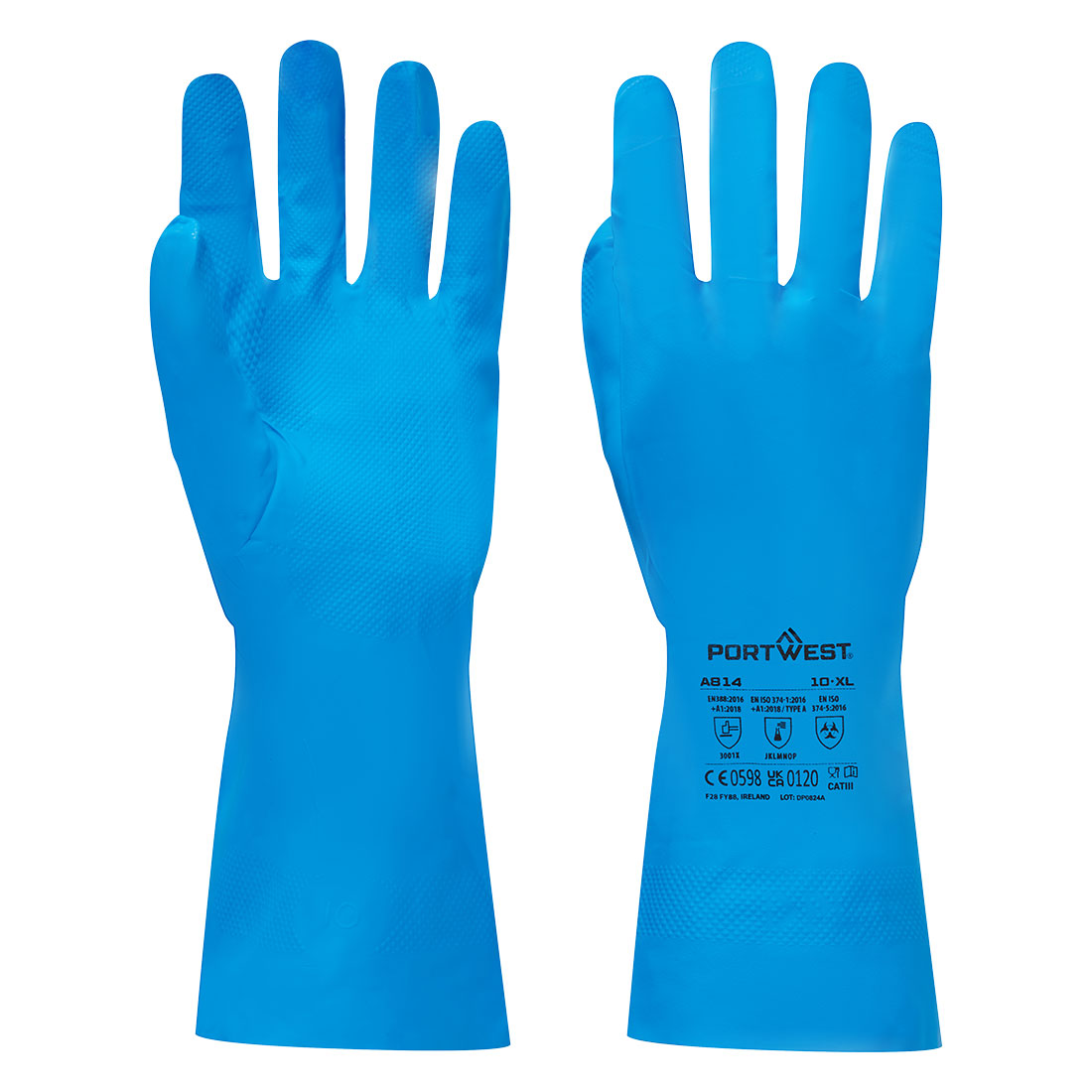 A814 - Nitril Handschuh für die Lebensmittelindustrie blau