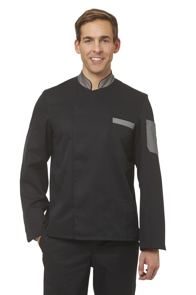 Kochjacke Leiber 12/2755, Mischgewebe, Druckknöpfe, für Damen und Herren, in 2 Farbvarianten