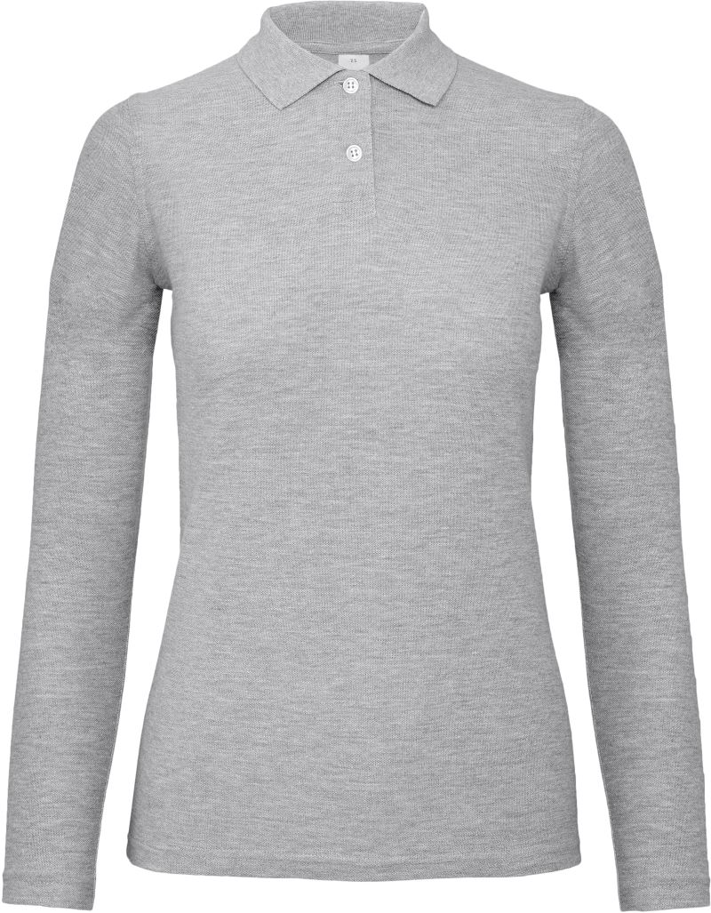 B&C ID.001 LSL Women – Klassisches Damen Langarm-Poloshirt