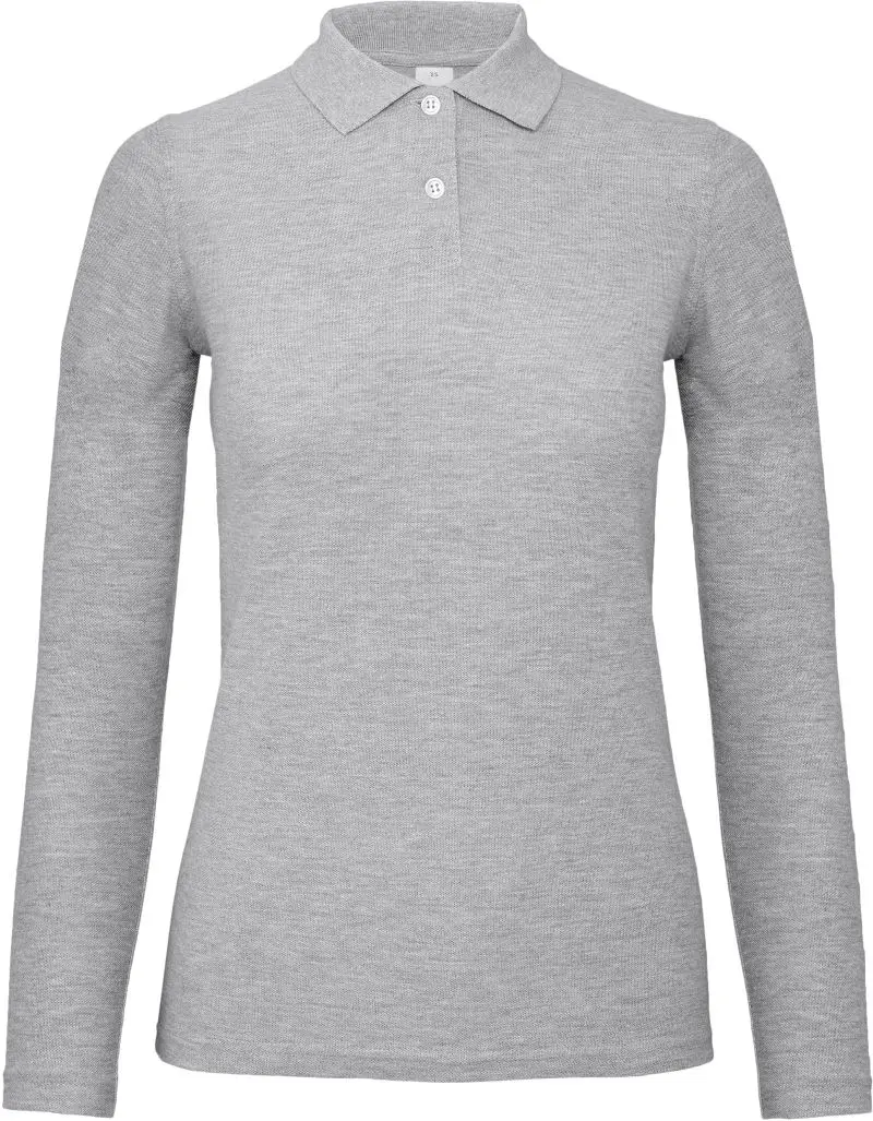 B&C ID.001 LSL Women – Klassisches Damen Langarm-Poloshirt