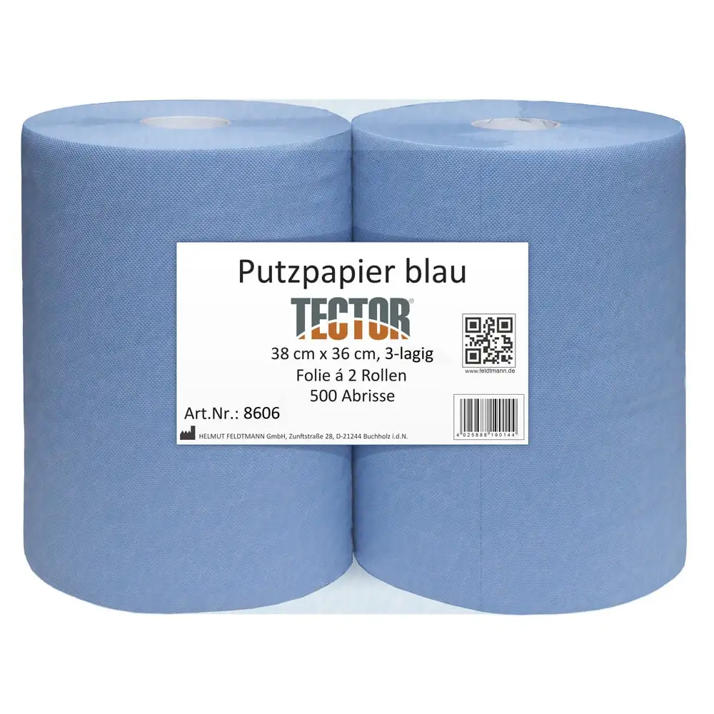 PUTZPAPIER blau 3-lagig ca. 38x36cm