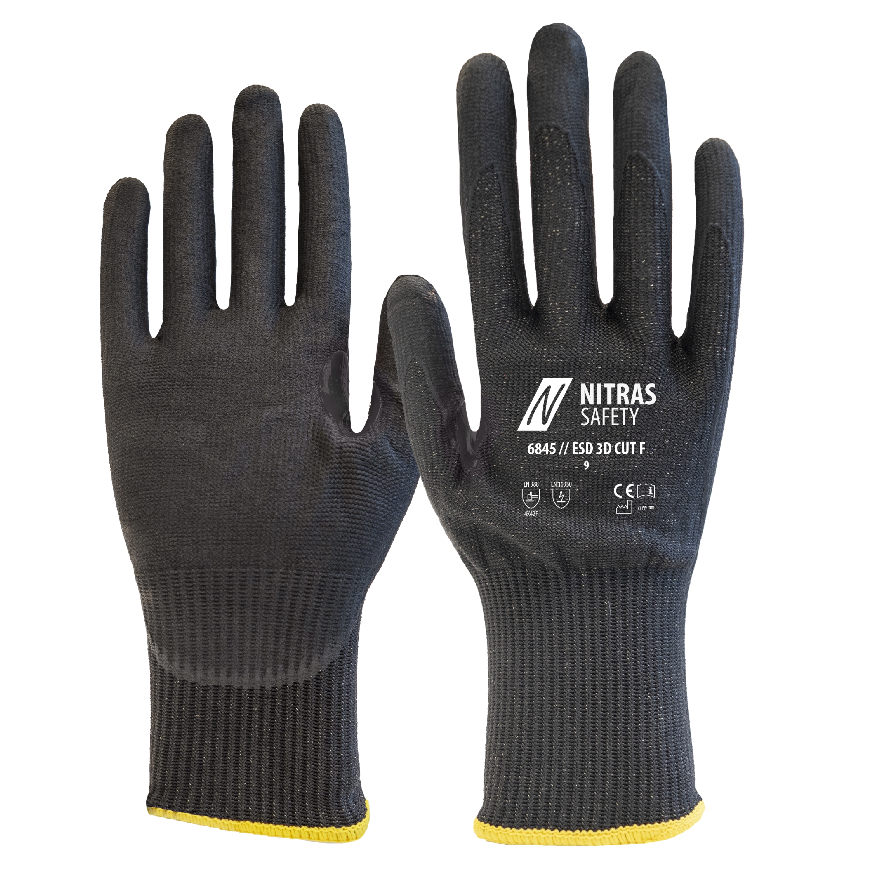 NITRAS ESD 3D CUT F, Schnittschutzhandschuhe 6845