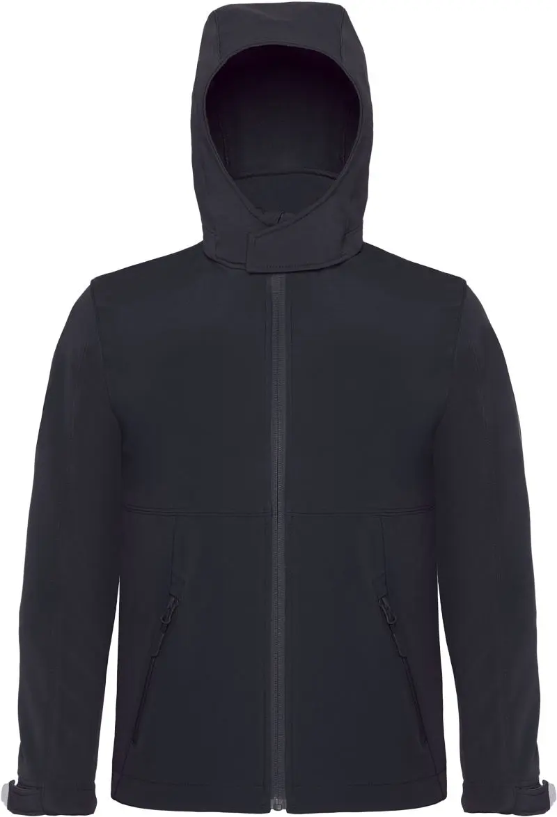 B&C Hooded Softshell /kids – Kinder 3-Lagen Softshelljacke mit Kapuze