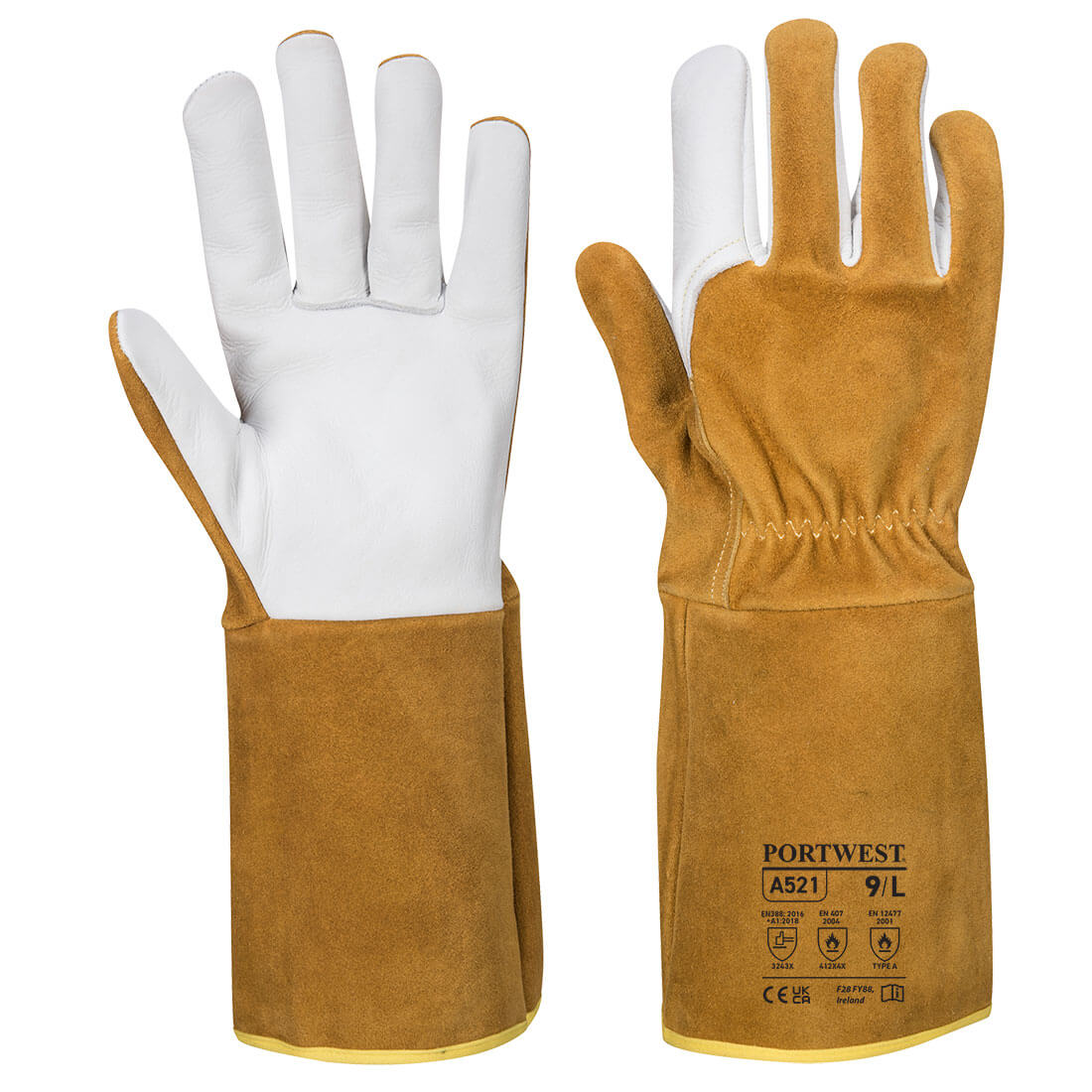 Portwest A521 TIG Ultra Schweißerschutz-Handschuh braun