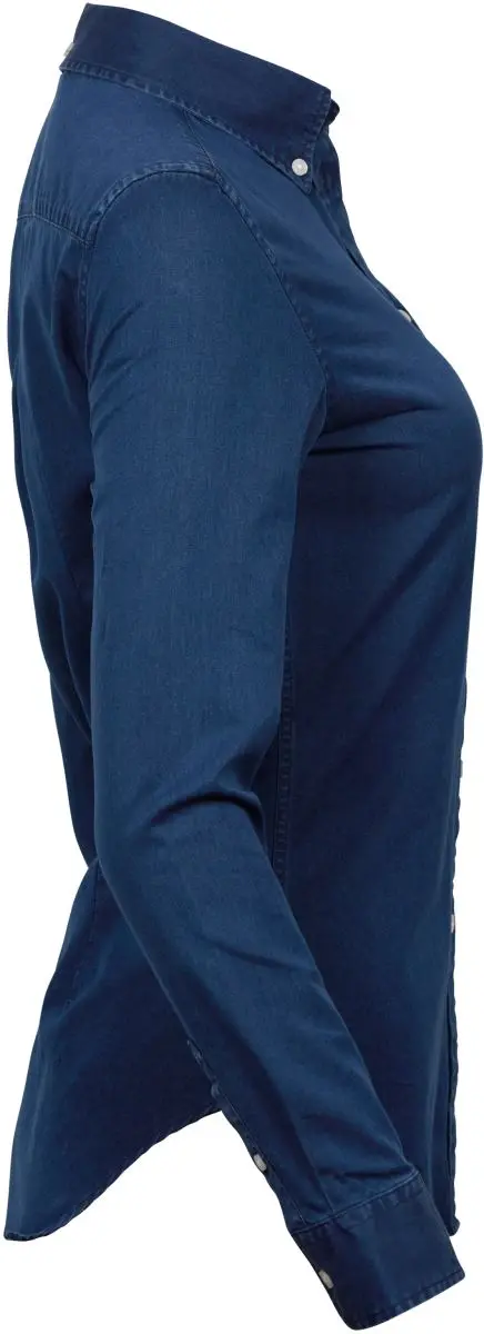 Damen Denim Twill Bluse langarm Tee Jays 4003