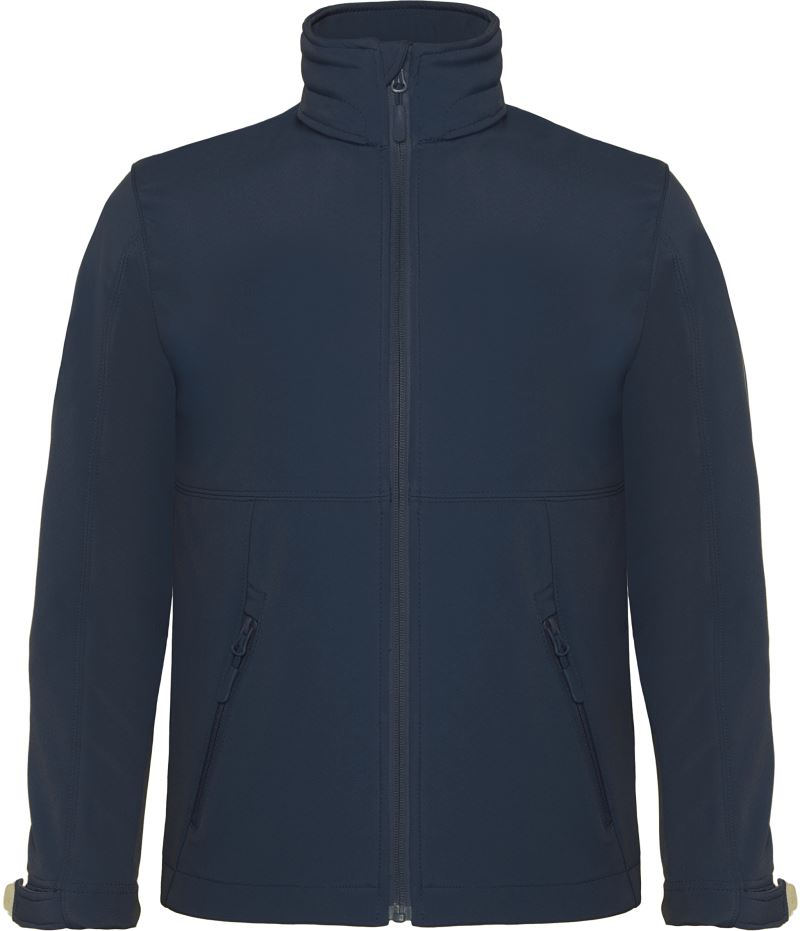 B&C Hooded Softshell /kids – Kinder 3-Lagen Softshelljacke mit Kapuze
