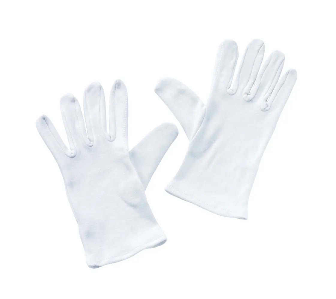 Handschuhe Leiber 02/37, 100% Baumwolle,1 Paar, weiß