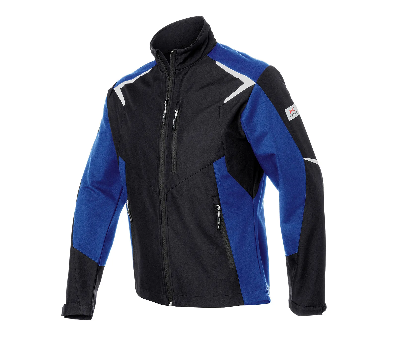 Softshell Jacke BODYFORCE, Kübler 1425, 3 Farbkombinationen | schwarz/kbl. blau | XS | 14255375_9946-XS