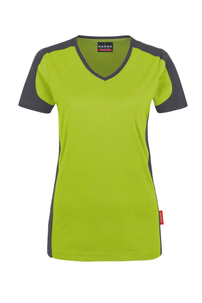 Hakro 190, Women-V-Shirt-Contrast Performance, 50/50 Mischgewebe, bis 6XL!