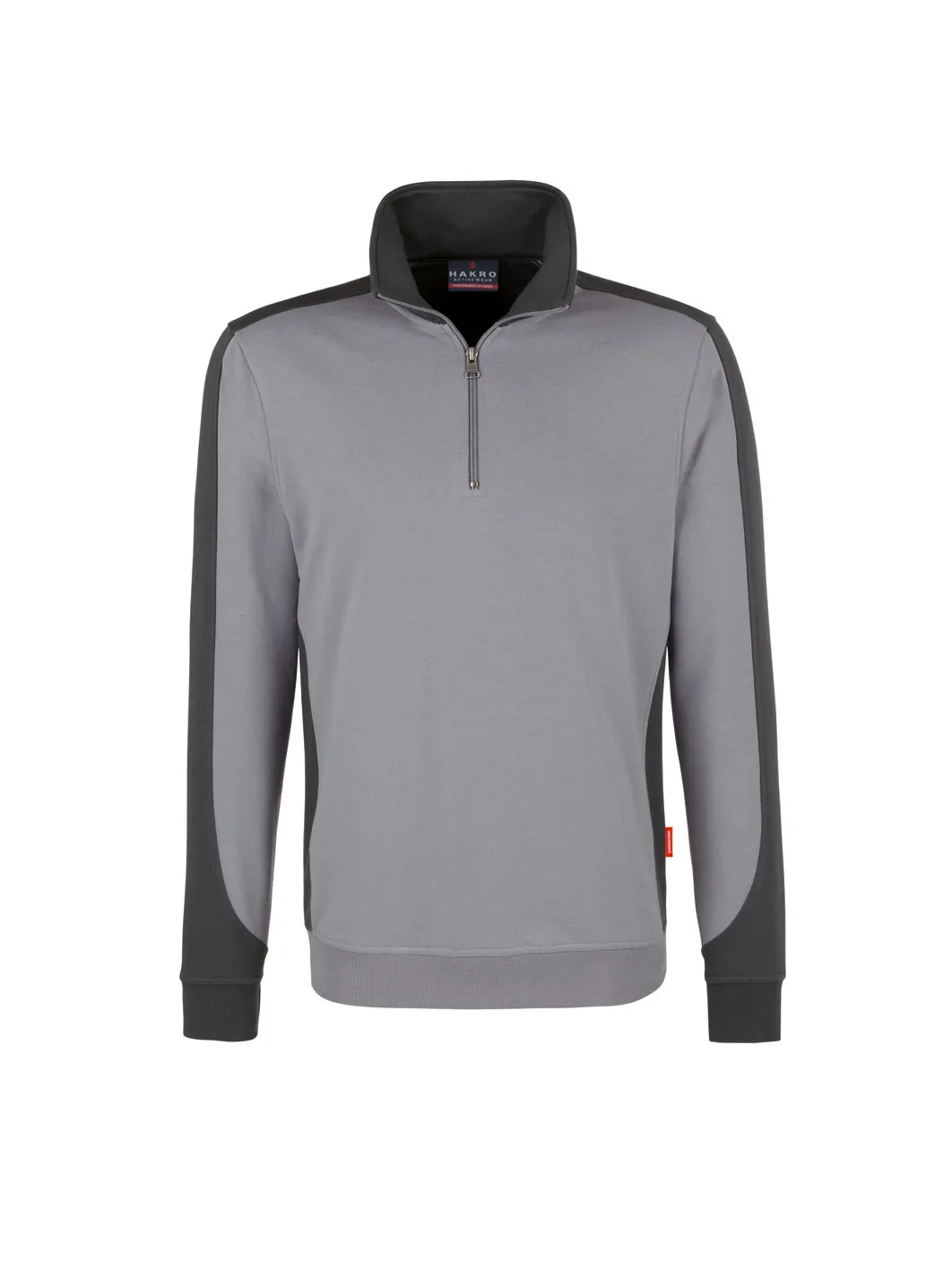 Hakro 476, Zip-Sweatshirt Contrast Performance, 50/50 Mischgewebe, bis 6XL!