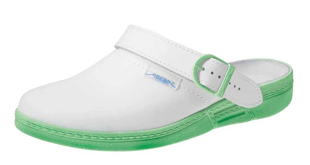 Clog ABEBA 5081, weiß/ mint, OB